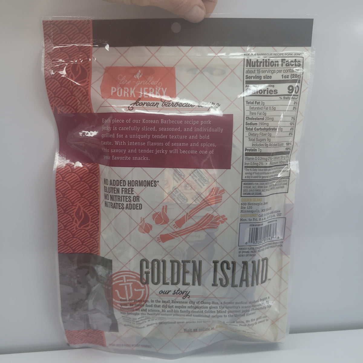 Golden island pork jerky korean barbecue 14.5oz exp.08/23 JBBwell