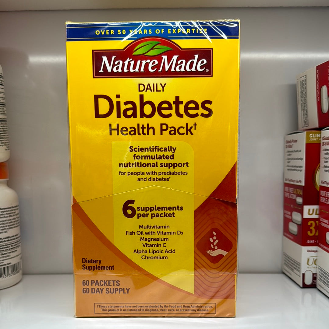 Nature made Daily Diabetes, Health Pack, 60 Packets JBBwell