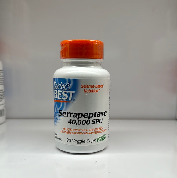 Doctor’s Best Serrapeptase, 90 veggie Capsules