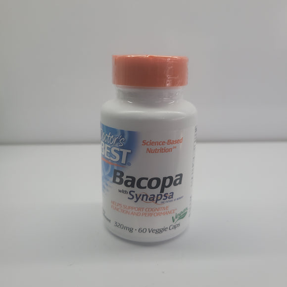 Doctor's Best Bacopa with Synapsa 320mg 60 veggie caps exp.01/24