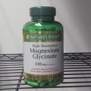 Nature's Bounty high absorbtion magnesium glycinate 240mg 180caps exp.11/25