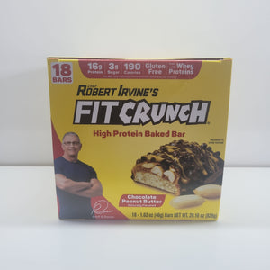 Chef Robert irvine's fit crunch high protein baked bars chocolate peanut butter 05/24