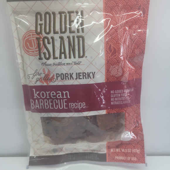 Golden island pork jerky korean barbecue 14.5oz exp.08/23
