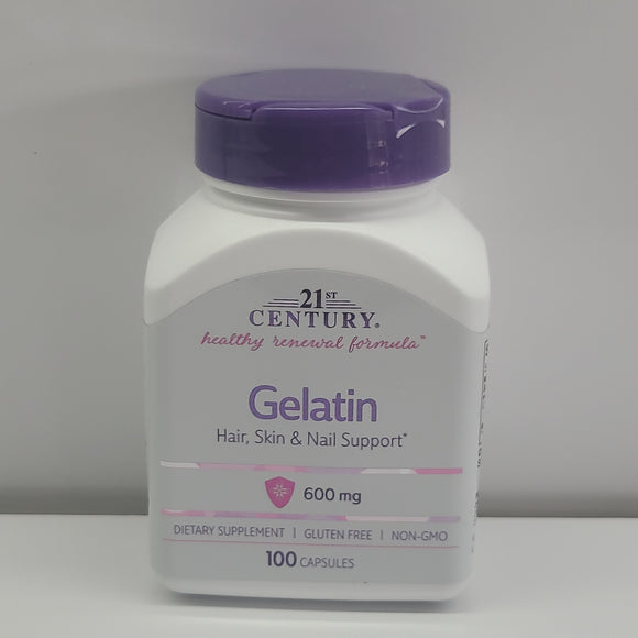 21st Century Gelatin 600mg 100caps exp.10/25