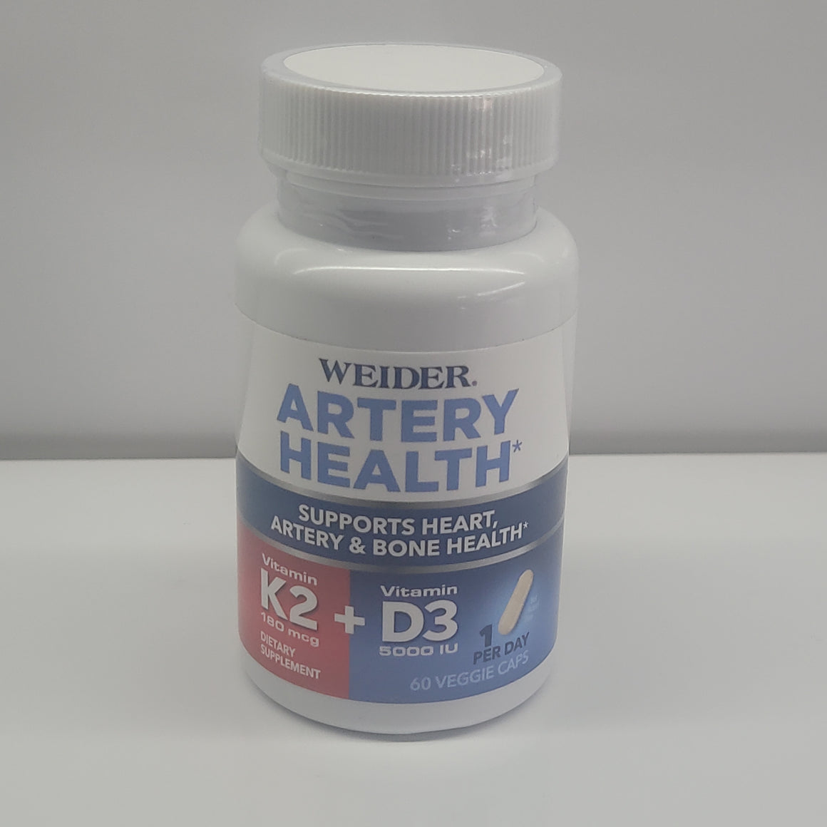 Weider artery health k2+d3 60 veggie caps exp.06/25 JBBwell