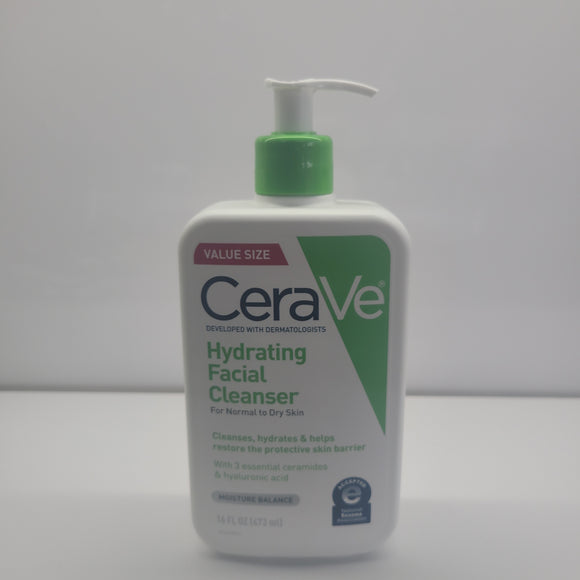 CERAVE hydrating facial cleanser moisture balance 16oz