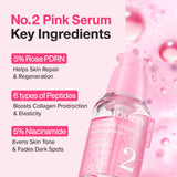 <RED> Numbuzin No.2 Rose PDRN Collagen Plumping Serum 1.01 fl. oz. / 30ml