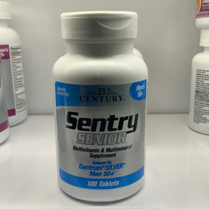 21st Century Sentury Senior Mens 50+ 100 Tablets