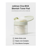 Celimax Ji.Woo.Gae CICA BHA Blemish Toner Pad 170ml / 5.74 fl. oz. / 60 Pads