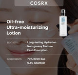 Cosrx oil free moisturizing lotion