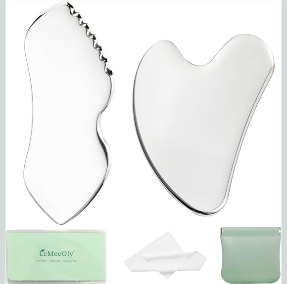 LeMeeOly Gua Sha Facial Tools 2pcs