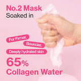 <RED> Numbuzin No.2 Rose PDRN Collagen Water Plumping Mask 5