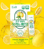 EnB Organic Lemon Juice, 280g (9.87oz), 20g x 14pcs, 100% Original Lemon Juice Stick Packets,