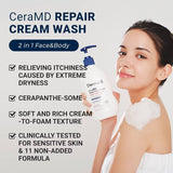 Derma:B CeraMD Repair Cream Wash 400ml