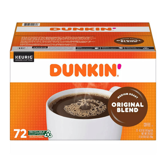 Dunkin' Donuts, Original Blend, Medium Roast, K-Cup Pods, 72ct 10/22