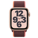 Apple Watch Series SE GPS/ Cellular 40mm Gold Aluminum Smartwatch - Plum Sport Loop