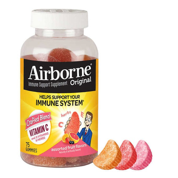 Airborne Immune Support Supplement, 75 Gummies Exp. 03/23