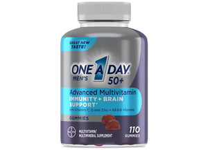 One A Day Men's 50+ Gummies Advanced Multivitamin with Brain Support Strawberry 110.0ea Exp. 06/23