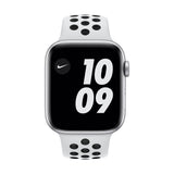 Apple Watch Series Nike SE GPS 44mm Silver Aluminum Smartwatch - Pure Platinum/ Black Nike Sport Band