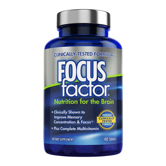 FOCUS factor Nutrition for the Brain Dietary Supplement, 180 Tablets Exp. 05/24