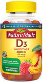 Nature Made Vitamin D3 Adult Gummies Strawberry, Peach & Mango 90.0ea Exp. 10/22