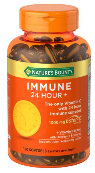Nature's Bounty Immune 24 Hour+, 120 Softgels Exp.01/23