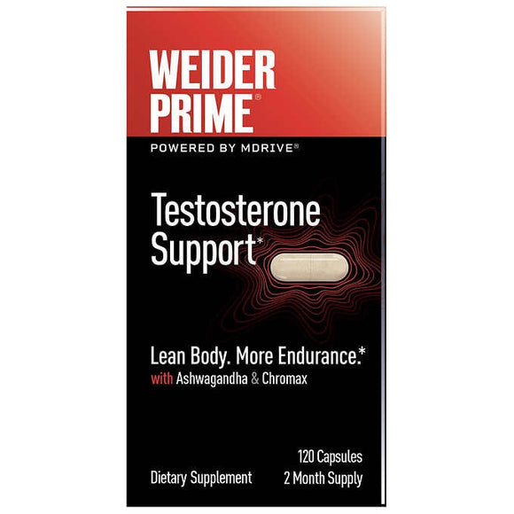 Weider Prime Testosterone Support, 120 Capsules Exp. 11/25