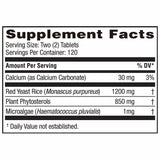Weider Red Yeast Rice Plus 1200 mg., 240 Tablets Exp. 01/24