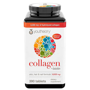 youtheory Collagen Plus Biotin, 390 Tablets Exp. 06/24