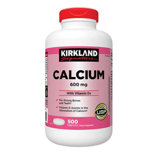 Kirkland Signature Calcium 600 mg. with Vitamin D3, 500 Tablets Exp. 09/24