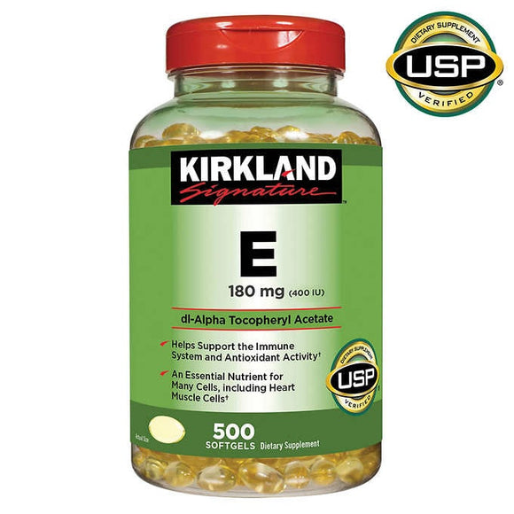 Kirkland Signature Vitamin E 180 mg., 500 Softgels Exp. 07/26