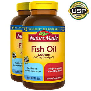 Nature Made Fish Oil 1200 mg., 400 Softgels Exp. 11/24