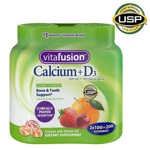 vitafusion Calcium+D₃, 200 Gummy Vitamins 2pack Exp. 02/23