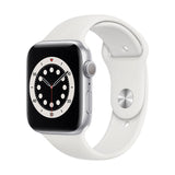 Apple Watch Series 6 GPS 40mm Silver Aluminum Smartwatch - White Sport Band