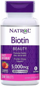 Natrol Biotin 5000 mcg., 250 Fast Dissolve Tablets Exp.04/24