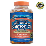 Pure Alaska Omega Wild Salmon Oil 1000 mg., 210 Softgels Exp.05/23